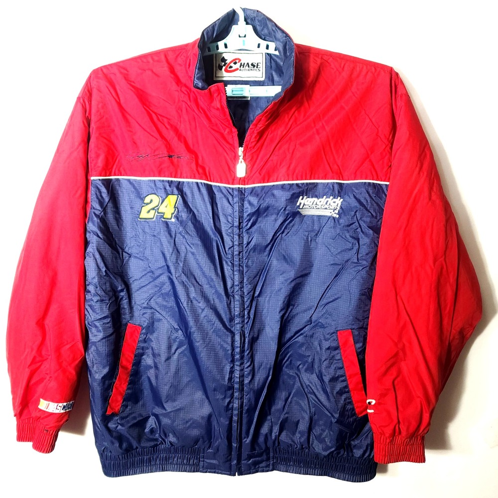 Vtg 2002 Chase Authentics Jeff Gordon Synthetic Puffer Jacket Insulated Nascar